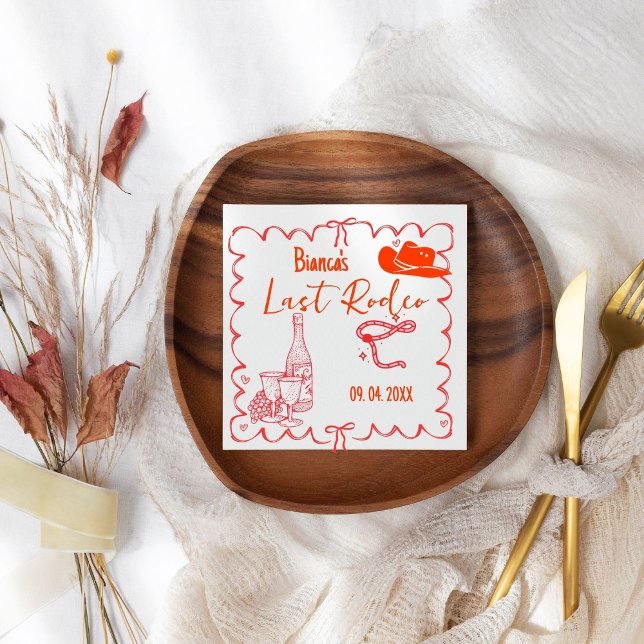 Last Rodeo Nashville Bachelorette Weekend Party Serviette (Von Creator hochgeladen)