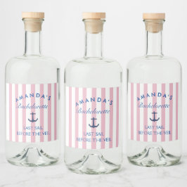 Last Sail Before The Veil Bachelorete Liquor Label Alkoholflaschenetikett