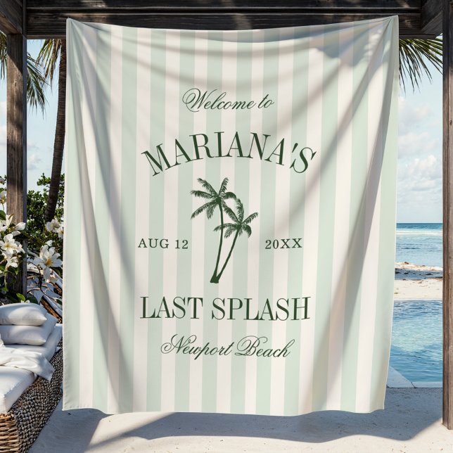 Last Splash Beach Palms Bachelorette Wandteppich (Von Creator hochgeladen)