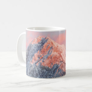Last sun light on mountain Storžič, Slovenia Kaffeetasse