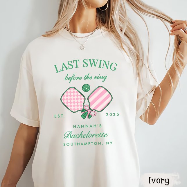 Last Swing Before The Ring Pickleball Bach Weekend T-Shirt (Von Creator hochgeladen)