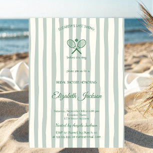 Last Swing Country Club Green Stripe Brautparty Einladung