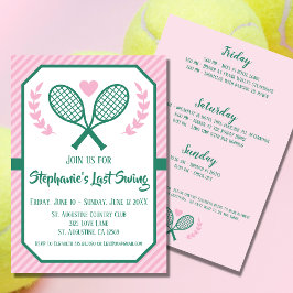 Last Swing Tennis Country Club Bacheloretto Einladung