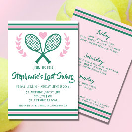 Last Swing Tennis Country Club Bacheloretto Einladung