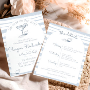 Last Toast on the Coast Beach Bachelorette Weekend Einladung