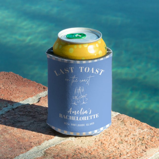 Last toast on the coast blue bachelorette  dosenkühler (In Situ Pool)