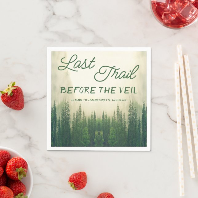 Last Trail Before The Veil Bachelorette Serviette (Beispiel)