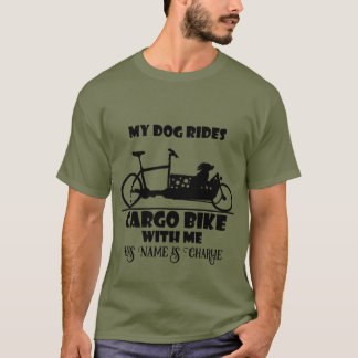 Lastenfahrrad, Cargo bike, Hund mit Name, T-Shirt