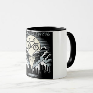 Lastenrad im Bat-Signal Style, Lastenfahrrad Tasse