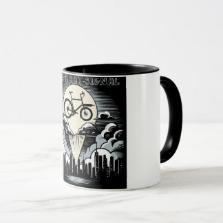 Lastenrad im Bat-Signal Style, Lastenfahrrad Tasse