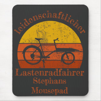 Lastenrad im Sonnenuntergang, Dein Name Mousepad