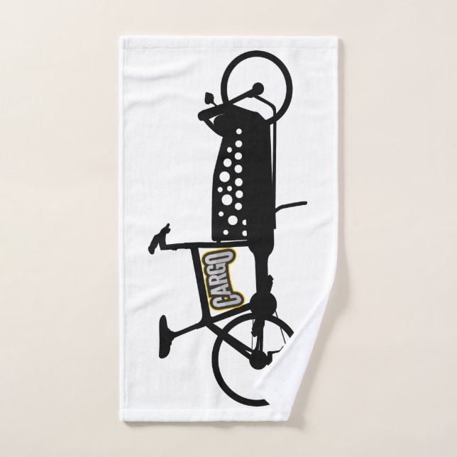 Lastenrad mit Arrowschrift dezentes Desig  Handtuch (Handtuch)