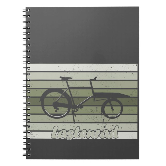 Lastenrad, Retro, Cargobike Notizblock (Vorderseite)