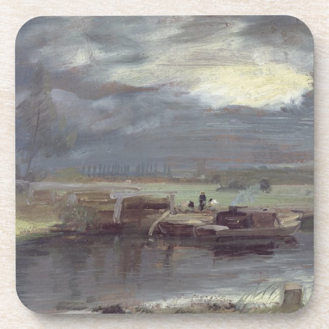Lastkähne John Constables | auf dem Stour mit Untersetzer (Vorderseite)