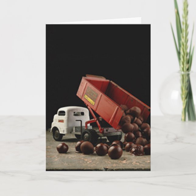 Lastkraftwagen Feiertagskarte (Vorderseite)