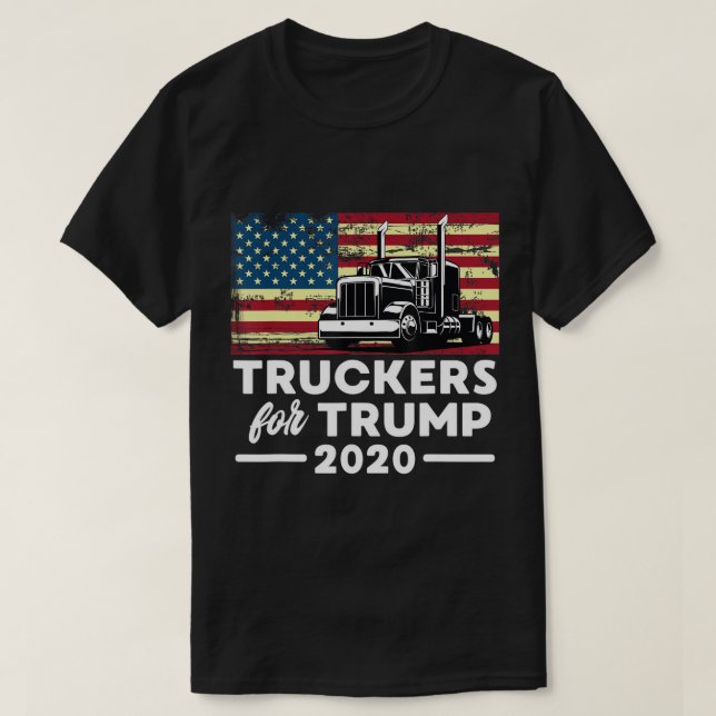Lastkraftwagen für Trump 2020 Pro-Trump Lkw-Fahrer T-Shirt (Design vorne)