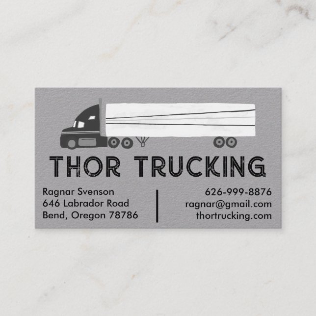 Lastkraftwagen Hauling Logistics Trucking Moving T Visitenkarte (Vorderseite)
