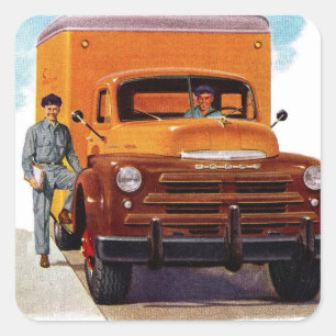 Lastkraftwagen Quadratischer Aufkleber