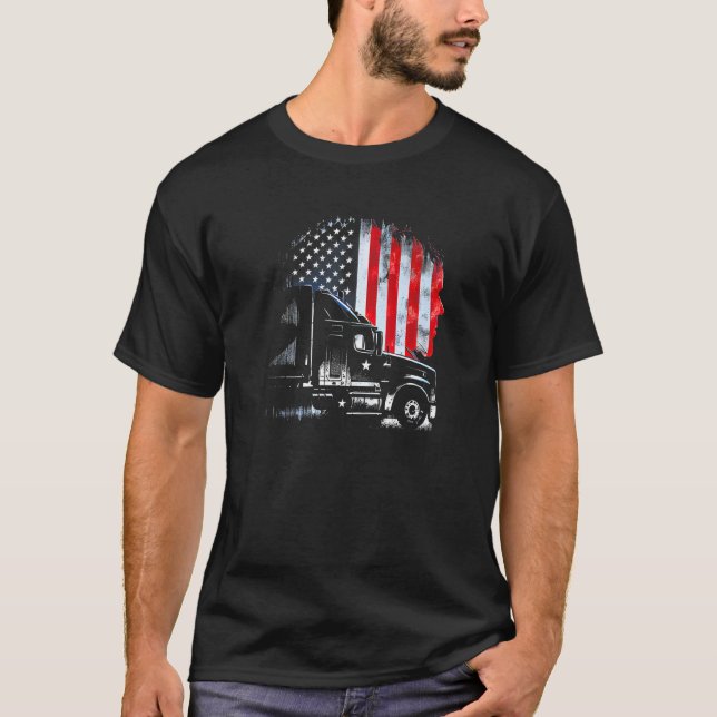 Lastkraftwagenfahrer American Big Rigs Diesel Truc T-Shirt (Vorderseite)