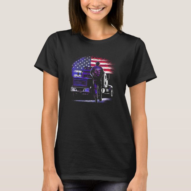 Lastkraftwagenfahrer American Big Rigs Diesel Truc T-Shirt (Vorderseite)