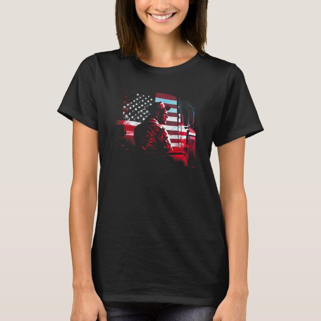 Lastkraftwagenfahrer American Big Rigs Diesel Truc T-Shirt (Vorderseite)