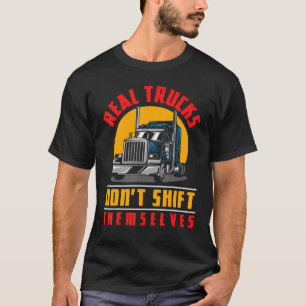 Lastkraftwagenfahrer Reale LKWs verlagern Thematik T-Shirt
