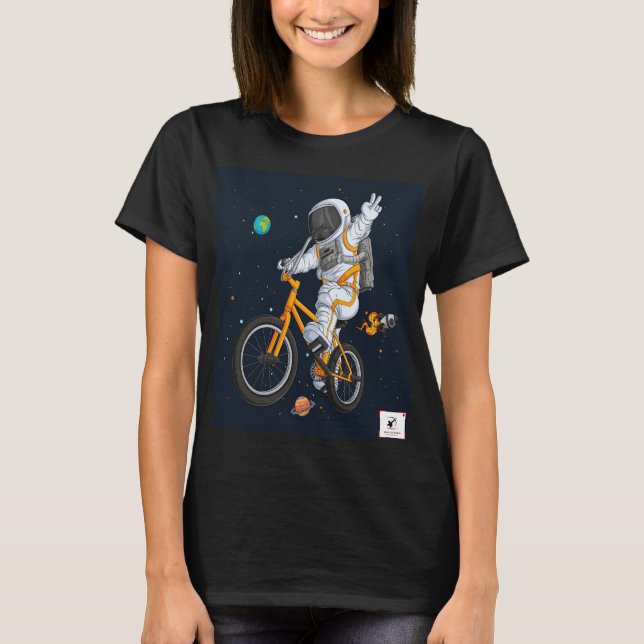 L'astronaute à cheval sur un T-shirt BMX (Devant)