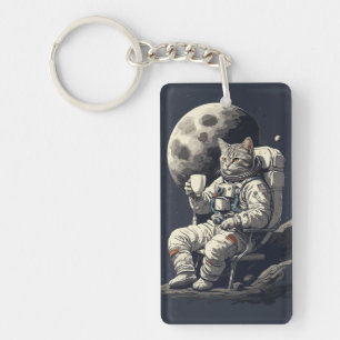 L'astronaute Chat ayant une coupe de café