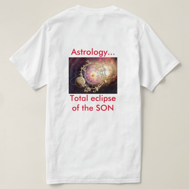 L'astronomie éclipse le T-shirt d'astrologie (Design dos)