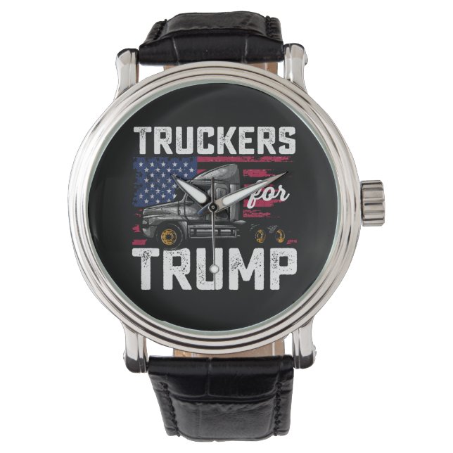 Lastwagen für die Präsidentschaftswahl von Trump V Armbanduhr (Vorderseite)