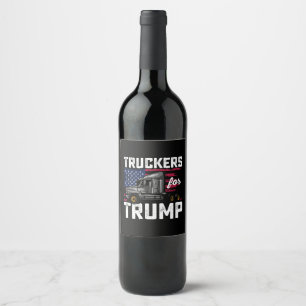 Lastwagen für die Präsidentschaftswahl von Trump V Weinetikett