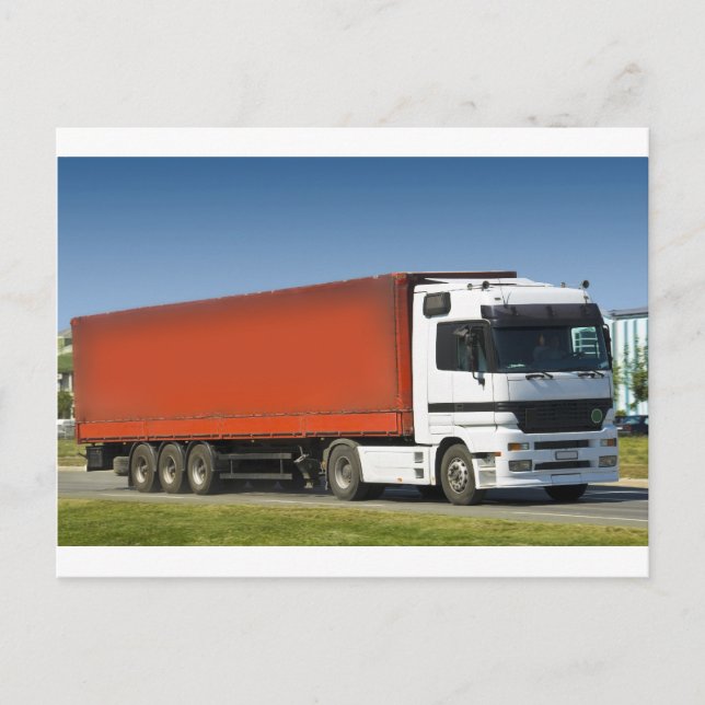 Lastwagen Postkarte (Vorderseite)