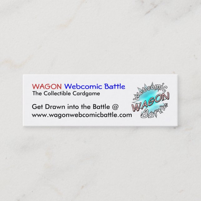 LASTWAGEN Webcomic Kampf-Karten Mini Visitenkarte (Vorderseite)