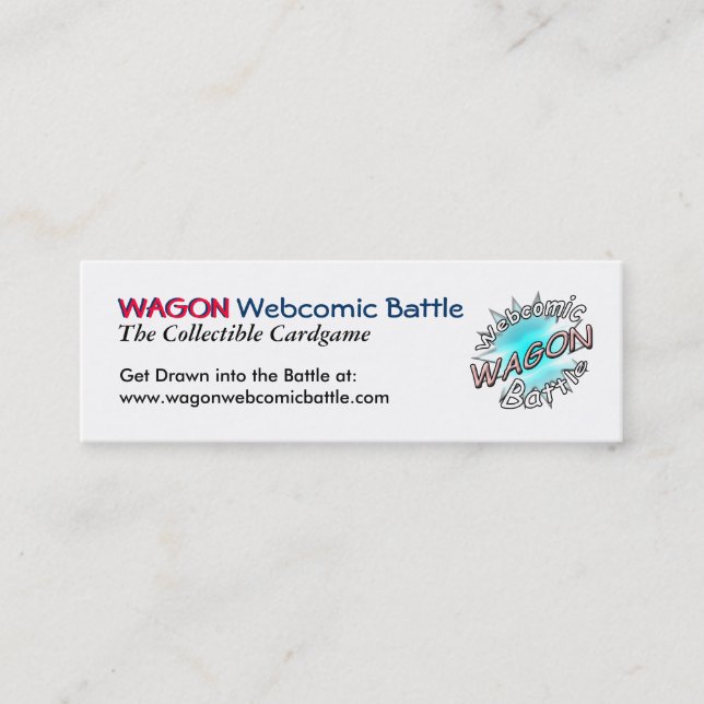 LASTWAGEN webcomic Kampf-Stock-Karten Mini Visitenkarte (Vorderseite)