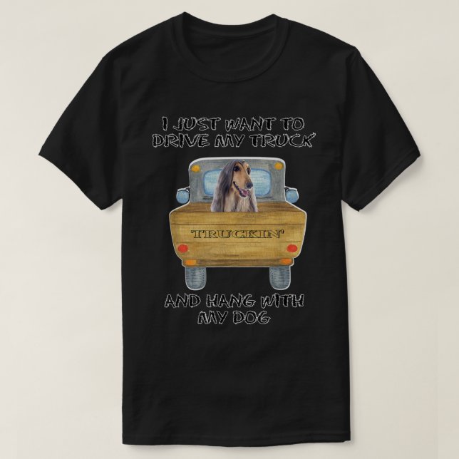 Lastwagenfahrer Hund Afghanistan T-Shirt (Design vorne)