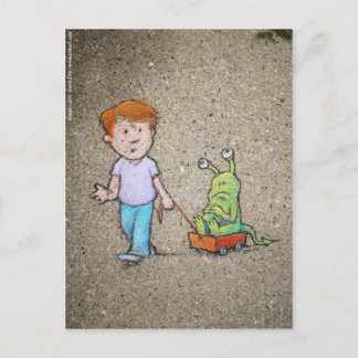 Lastwagenfahrt der sluggos postkarte