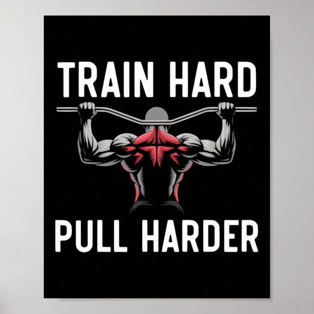 Lat Pulldown Bodybuilding Fitness Workout Poster (Vorne)