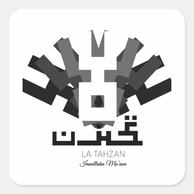 Latahzan Quadratischer Aufkleber (Vorderseite)