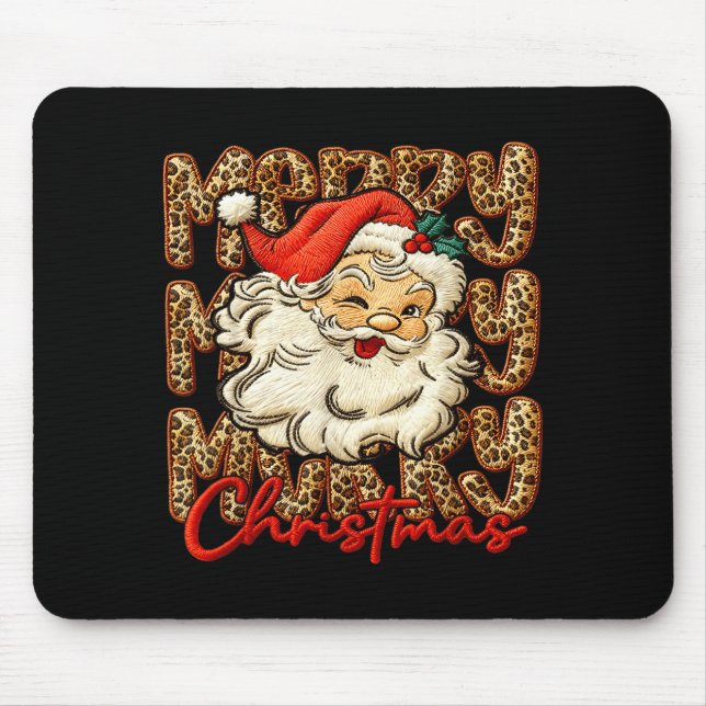 Latch Hook Yarn Crochet Coquette Merry Christmas  Mousepad (Vorne)