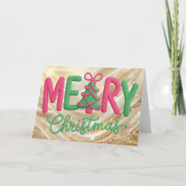 Latch Hook Yarn Crochet (Faux, Not actual Yarn) Feiertagskarte