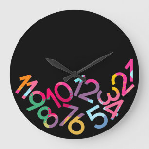 Late Anyway Fallen Numbers Funny Gravity Clock Große Wanduhr