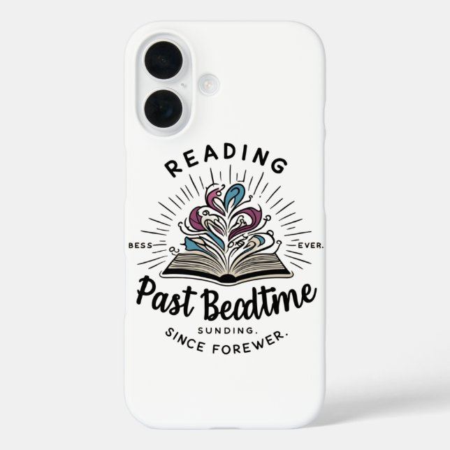 Late Night Reading iPhone 16 Hülle (Rückseite)