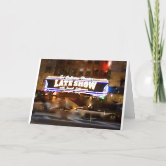 Late Night With David Letterman Greeting Card Karte