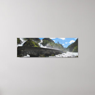 Latefossen Wasserfall in Norwegen-Leinwand Leinwanddruck