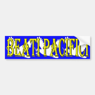 Latein gesegnete Friedensstifter über 3 weißen Autoaufkleber