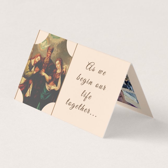 Latein Mass Wedding Foto Favoriten Visitenkarten (Vorderseite)