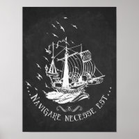 Latein Zitat Art chalkboard Art Nautic Schiff