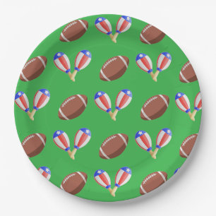 Lateinamerikanisch inspiriertes Fußball-Thema Pappteller
