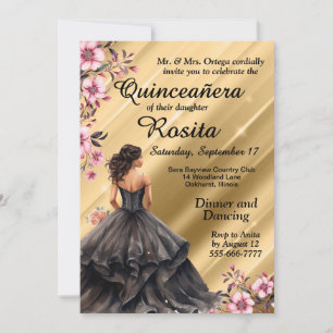 Lateinamerikanische Mädchen 15. Geburtstag Quincea Einladung