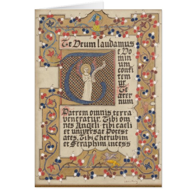 Lateinische Hymne Mittelalterliche Illuminierte Ka (Vorne)